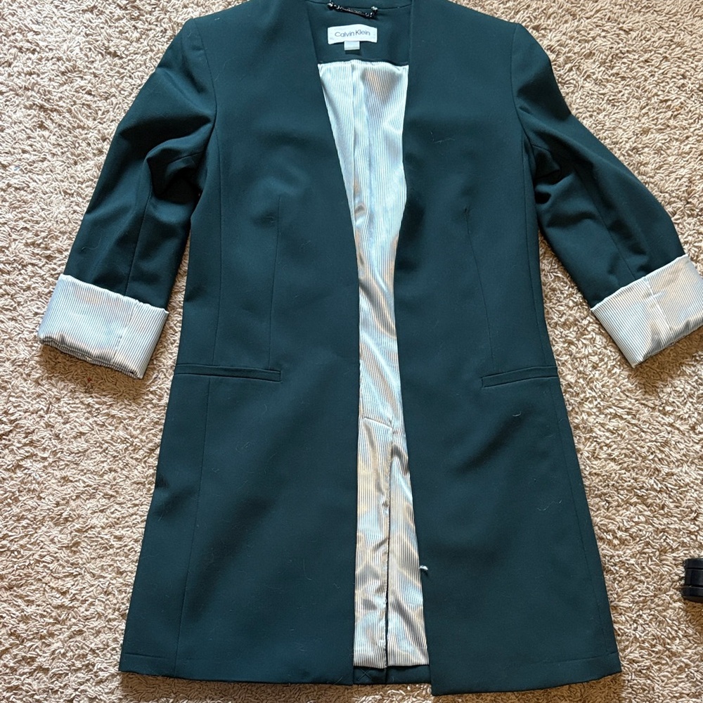 Calvin Klein Women's Dark Green Blazer